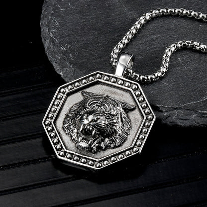 Tiger Head Stainless Steel Pendant