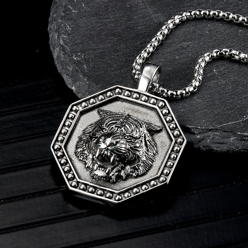 Tiger Head Stainless Steel Pendant