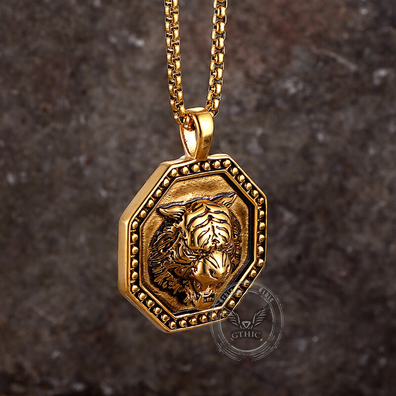 Tiger Head Stainless Steel Pendant