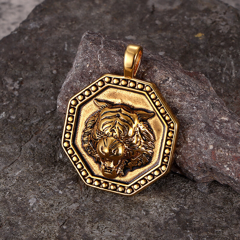 Tiger Head Stainless Steel Pendant