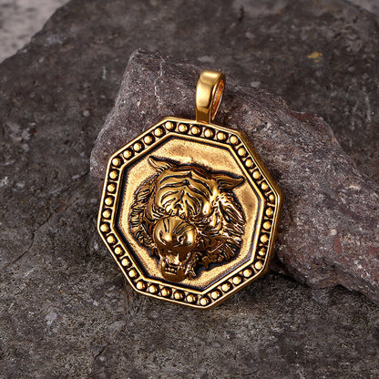 Tiger Head Stainless Steel Pendant