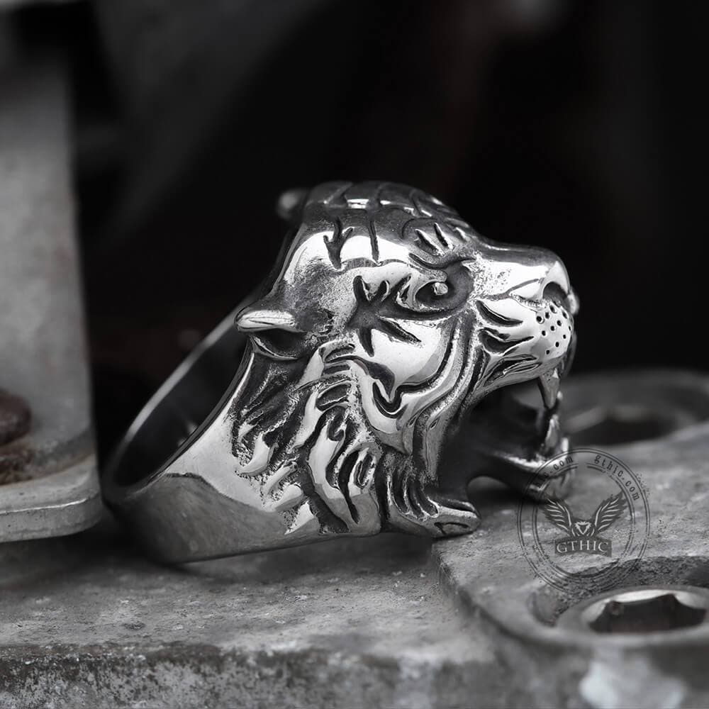 Tiger Stainless Steel Animal Ring
