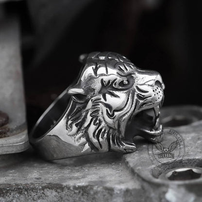 Tiger Stainless Steel Animal Ring