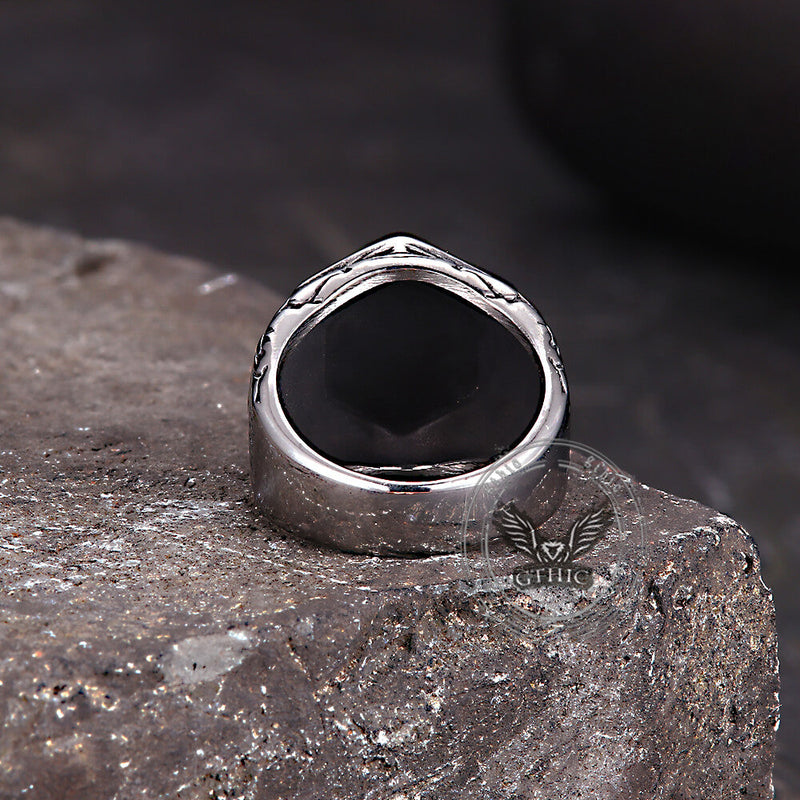 Tree of Life Vegvisir Rune Stainless Steel Viking Ring