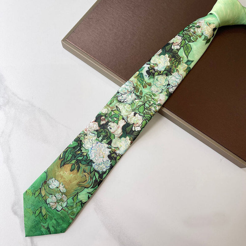 Van Gogh Oil Painting 8cm Starry Night Tie