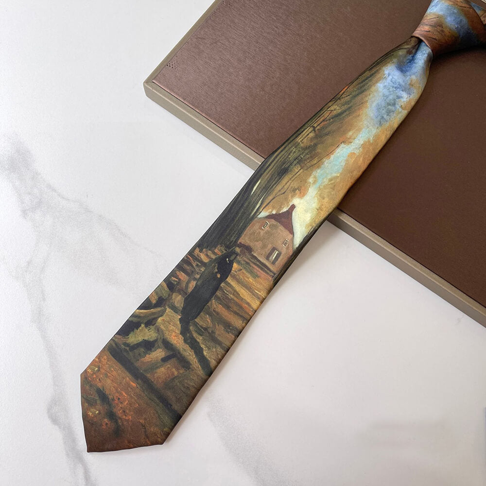 Van Gogh Oil Painting 8cm Starry Night Tie