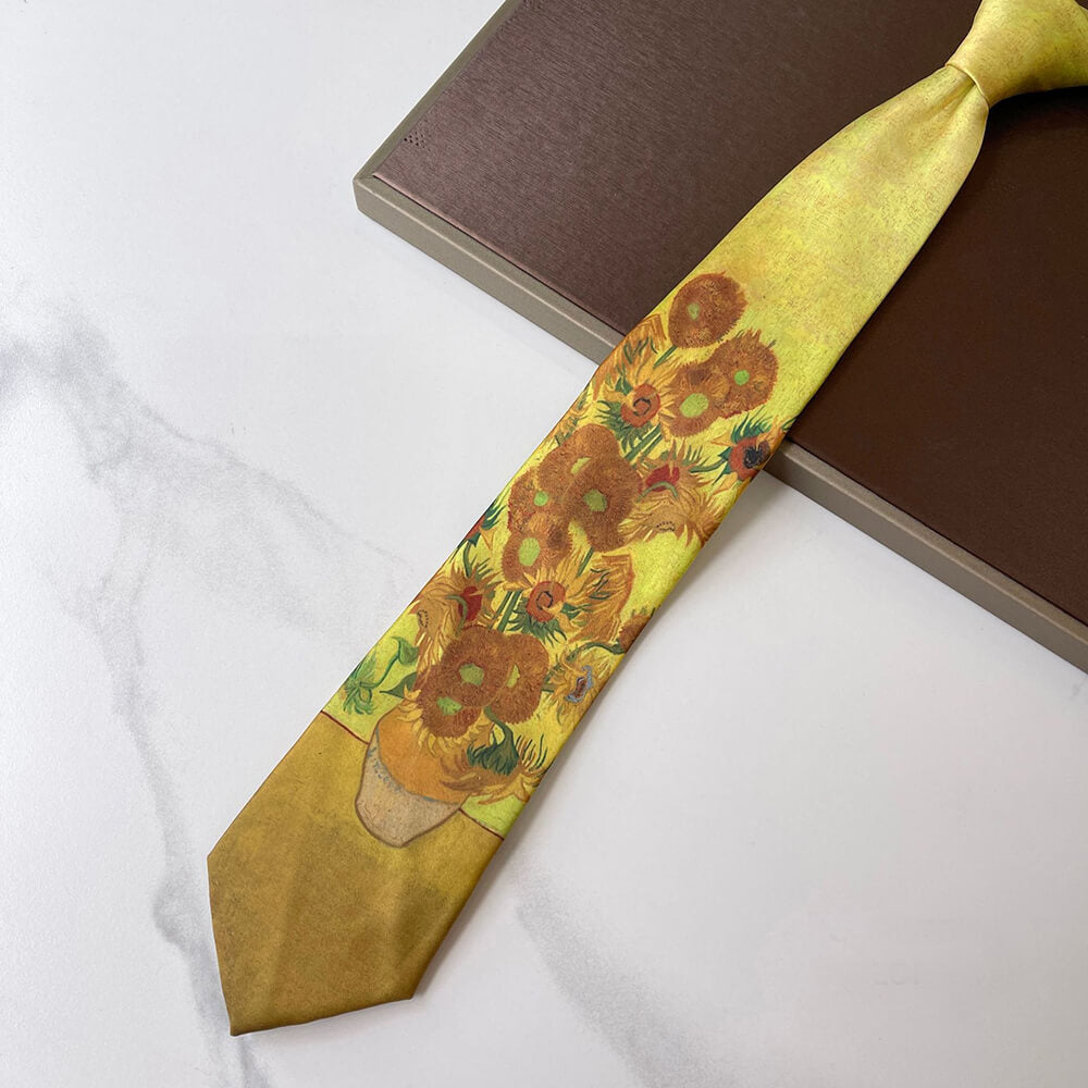 Van Gogh Oil Painting 8cm Starry Night Tie
