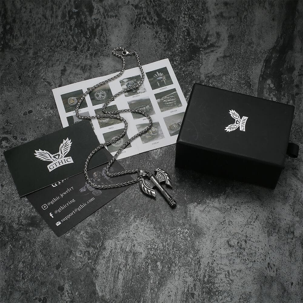 Viking Axe Stainless Steel Pendant