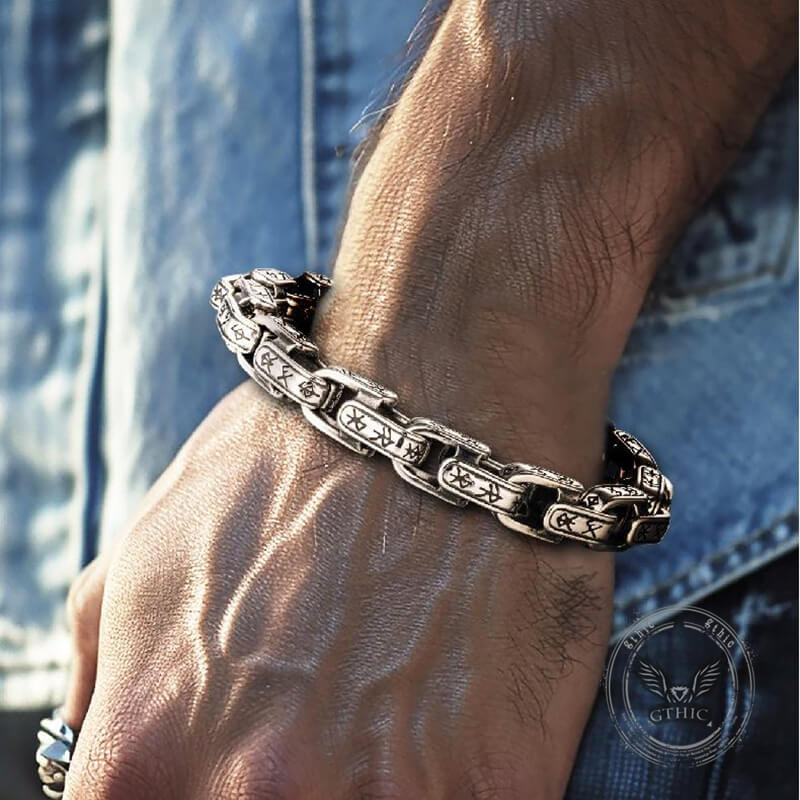 Viking Dawnbreak Rune Stainless Steel Bracelet