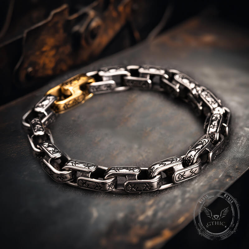 Viking Dawnbreak Rune Stainless Steel Bracelet