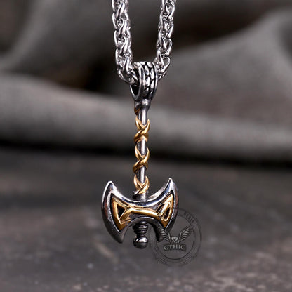 Viking Double Axe Stainless Steel Pendant
