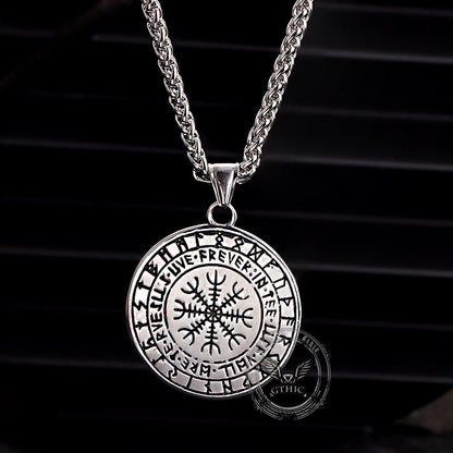 Viking Roaring Wolf Head Stainless Steel Pendant