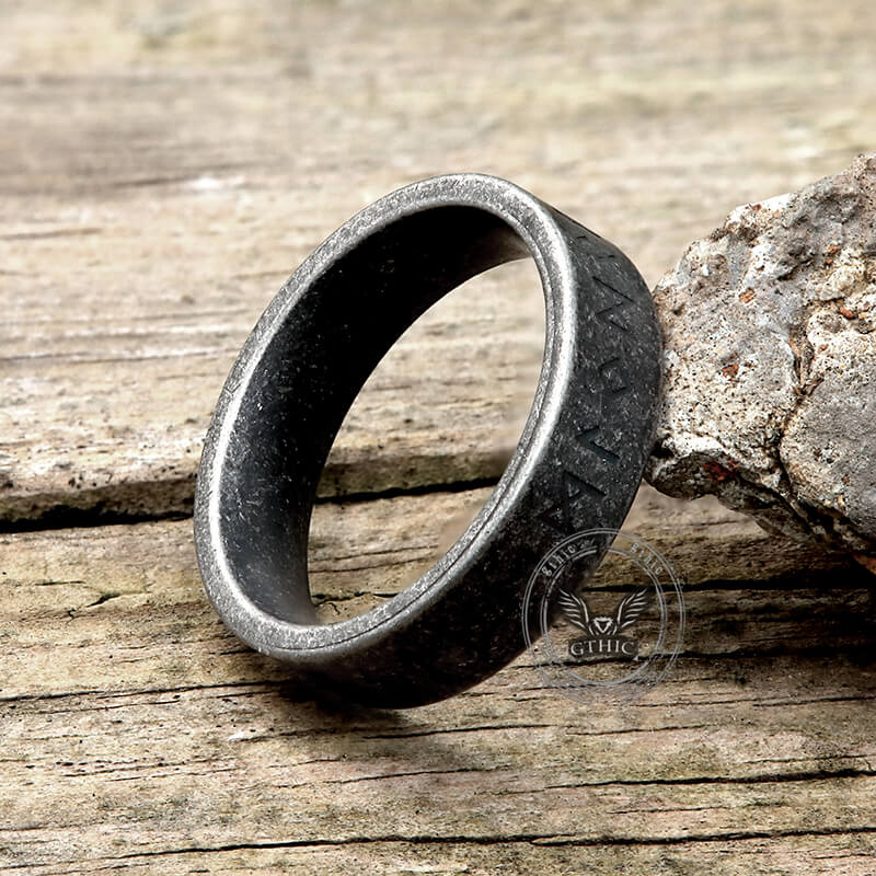 Viking Runes Stainless Steel Ring