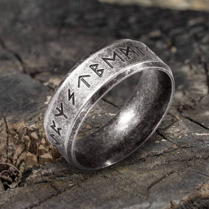 Viking Runes Sterling Silver Ring