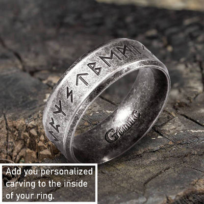 Viking Runes Sterling Silver Ring