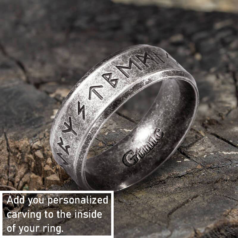 Viking Runes Sterling Silver Ring