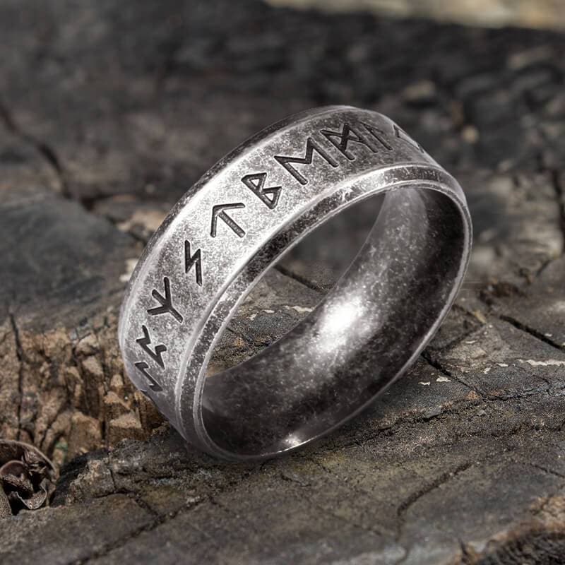 Viking Runes Stainless Steel Ring