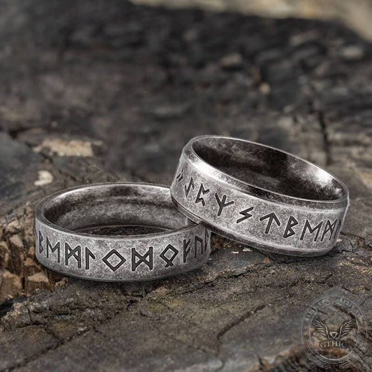Viking Runes Stainless Steel Ring