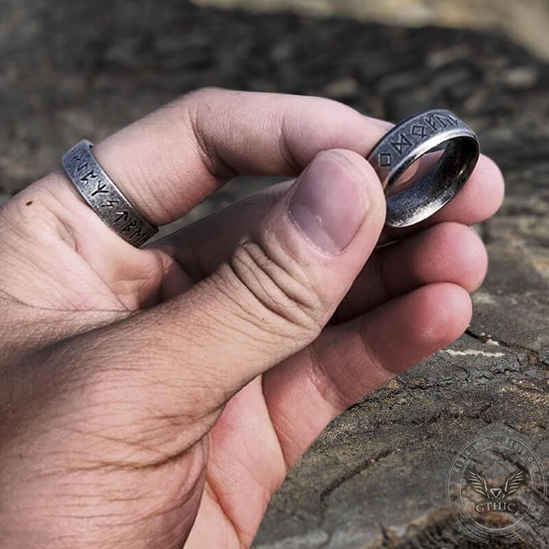 Viking Runes Stainless Steel Ring