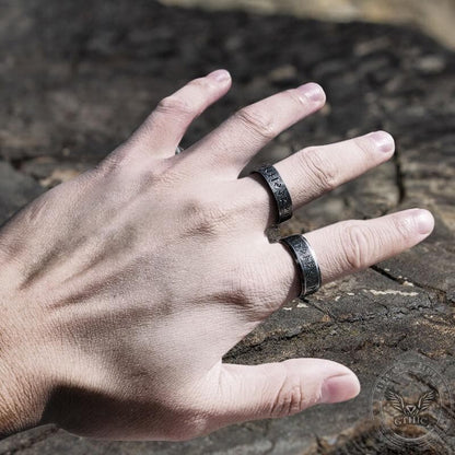 Viking Runes Sterling Silver Ring