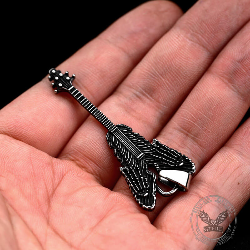 Rock Guitar Stainless Steel Pendant