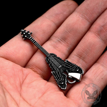 Rock Guitar Stainless Steel Pendant