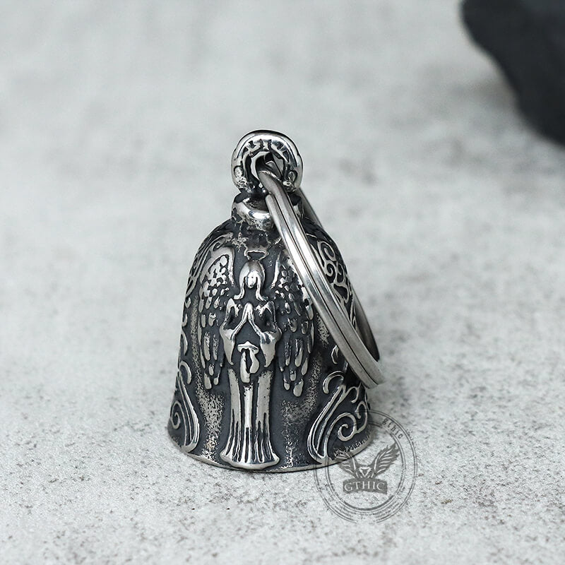 Virgin Mary Guardian Bell Stainless Steel Keychain