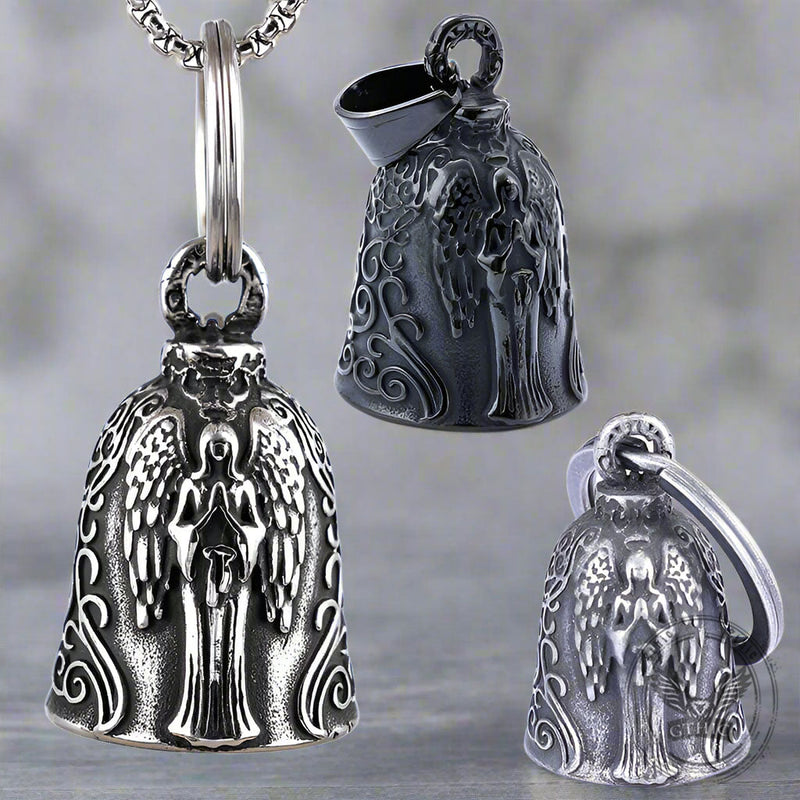 Virgin Mary Guardian Bell Stainless Steel Keychain