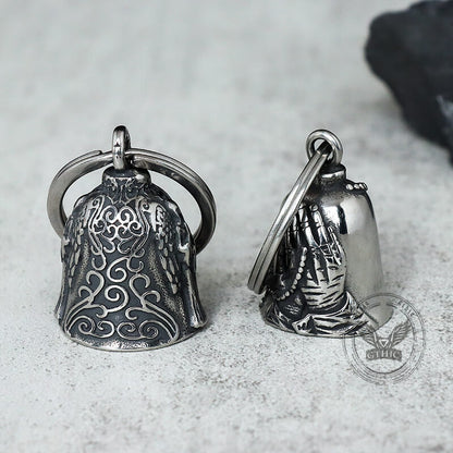 Virgin Mary Guardian Bell Stainless Steel Keychain