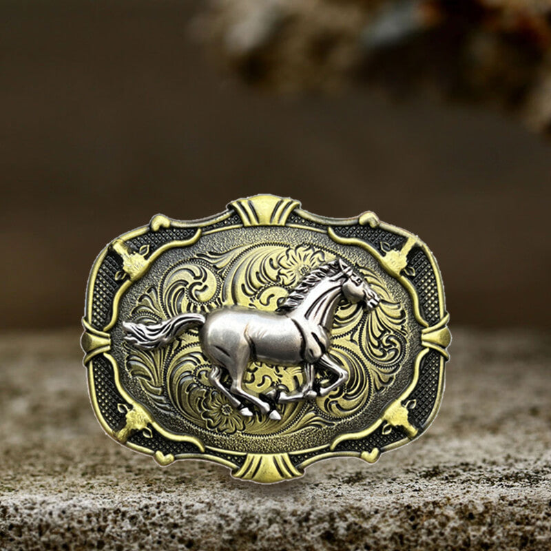 Western Style Mustang Zinc Alloy Belt Buckle
