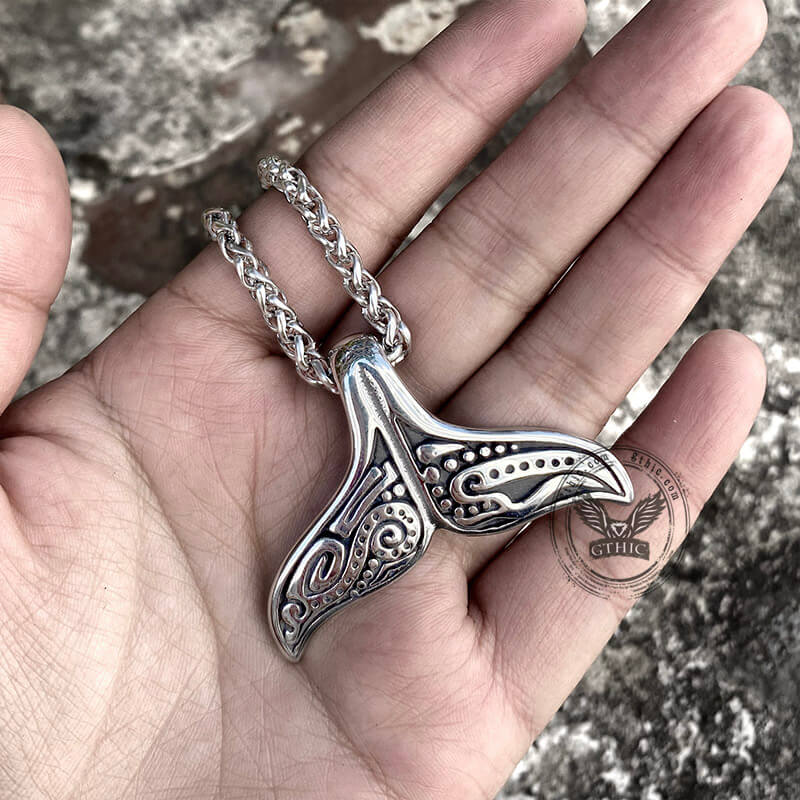 Whale Tail Stainless Steel Pendant