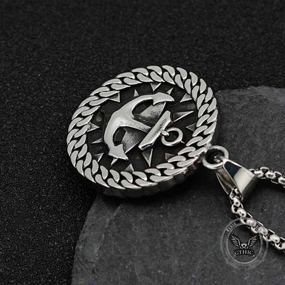 Wheel Anchor Stainless Steel Marine Pendant