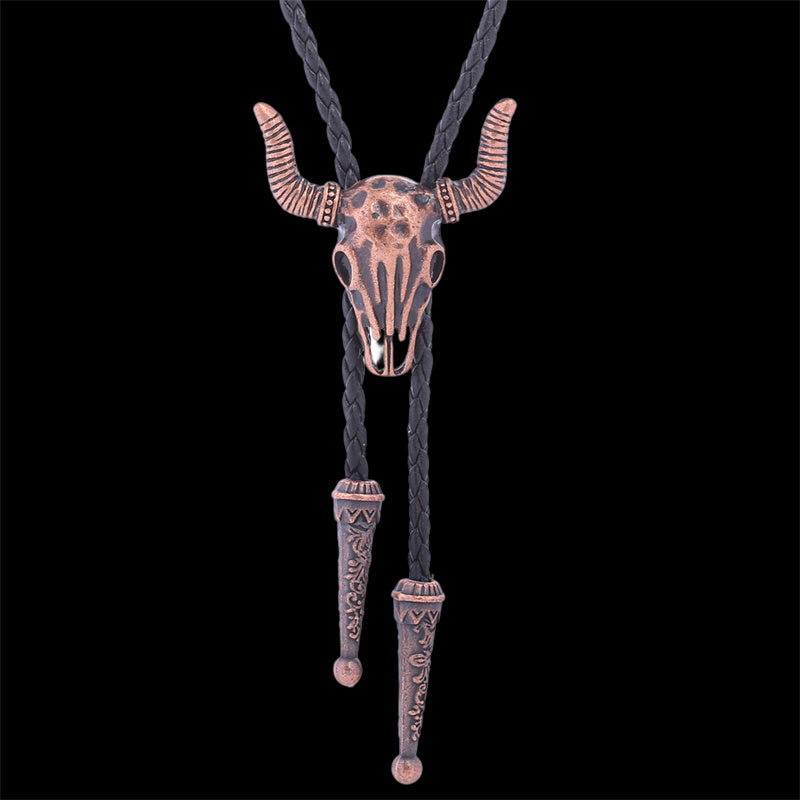 Wolf Head Alloy Animal Bolo Tie