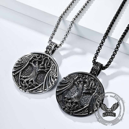 Yggdrasil Helm of Awe Stainless Steel Pendant