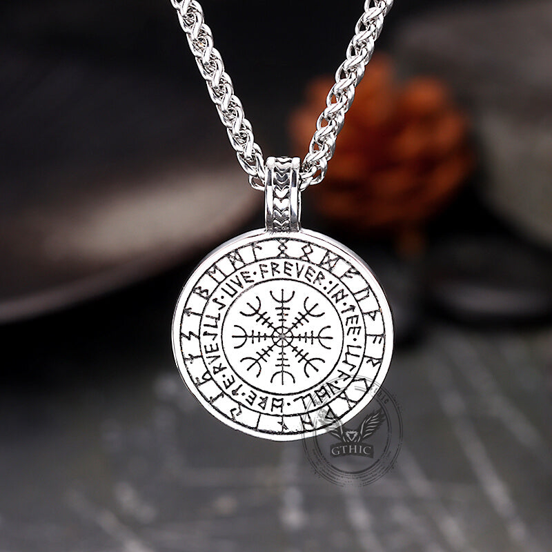 Yggdrasil Helm of Awe Stainless Steel Pendant