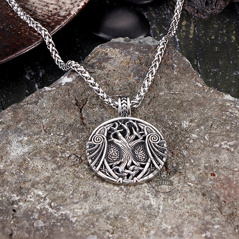Yggdrasil Helm of Awe Stainless Steel Pendant