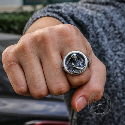 Virgin Mary Prayer Sterling Silver Ring