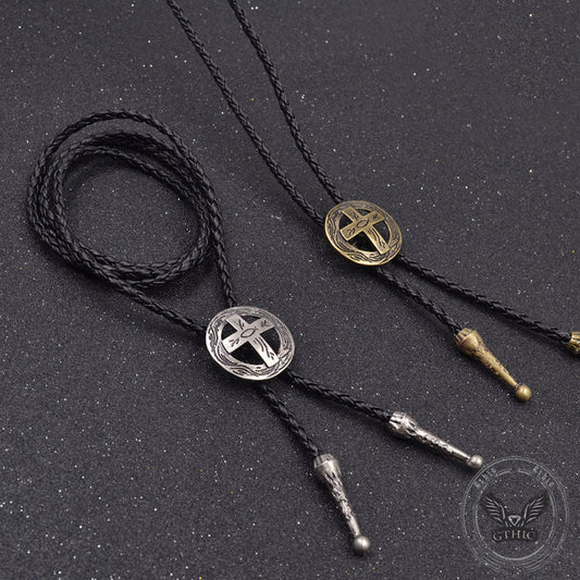 Western Cross Alloy Bolo Tie