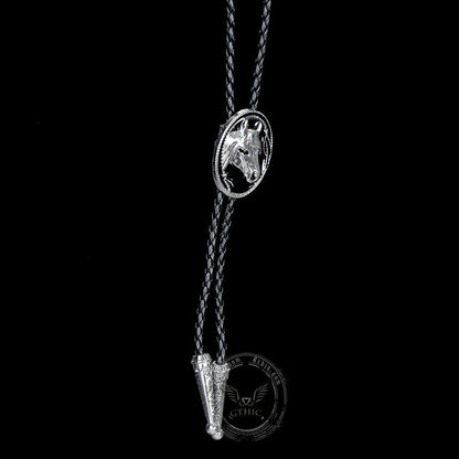 Western Horse Head Alloy Bolo Tie
