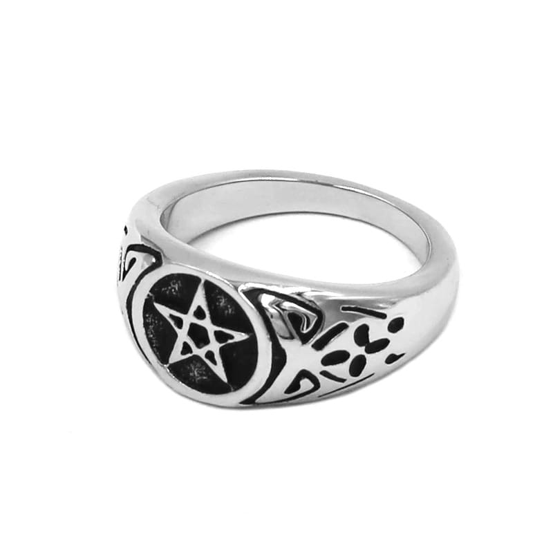 Titanium Pentacle Ring