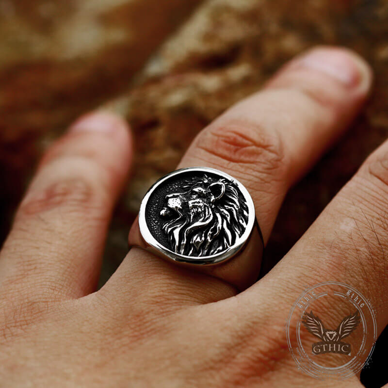 Wild Lion Stainless Steel Animal Ring
