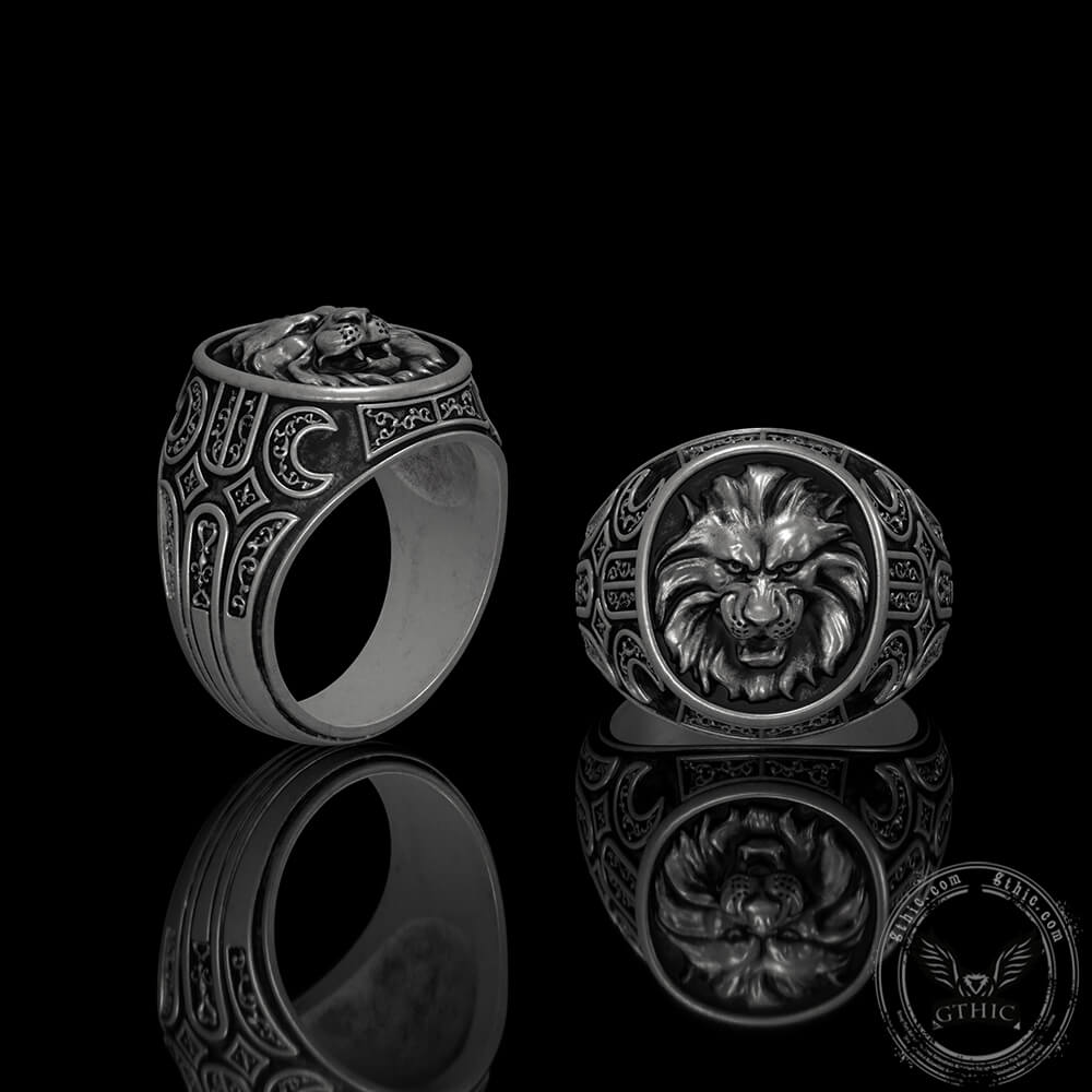 Wild Lion Sterling Silver Animal Ring
