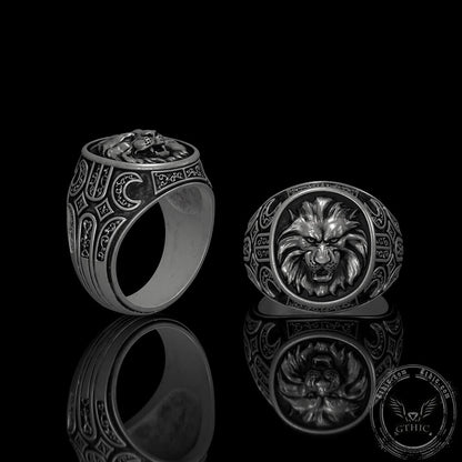 Wild Lion Sterling Silver Animal Ring