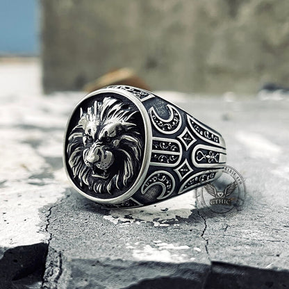 Wild Lion Sterling Silver Animal Ring