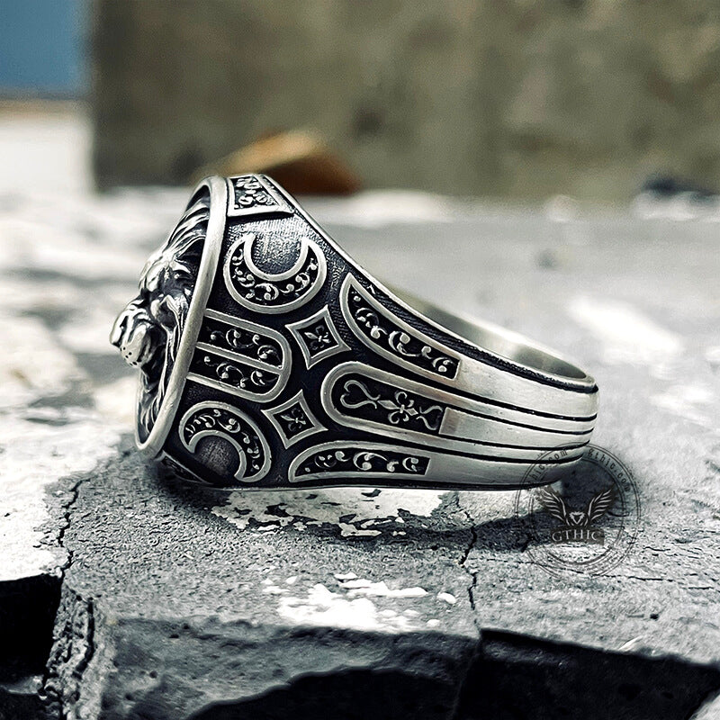 Wild Lion Sterling Silver Animal Ring