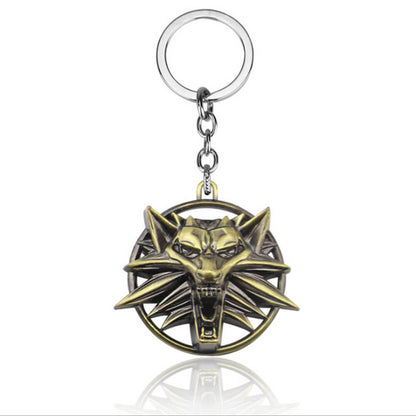 Witcher Wild Hunt Wolf Zinc Alloy Key Chain