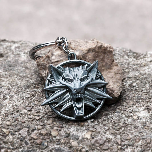 Witcher Wild Hunt Wolf Zinc Alloy Key Chain