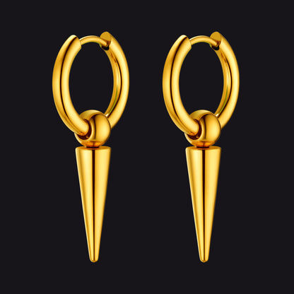 Long Spike Dangle Hoop Earrings for