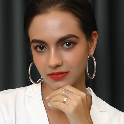 Chunky 5mm Hoop Earrings With Lobster Clasp for