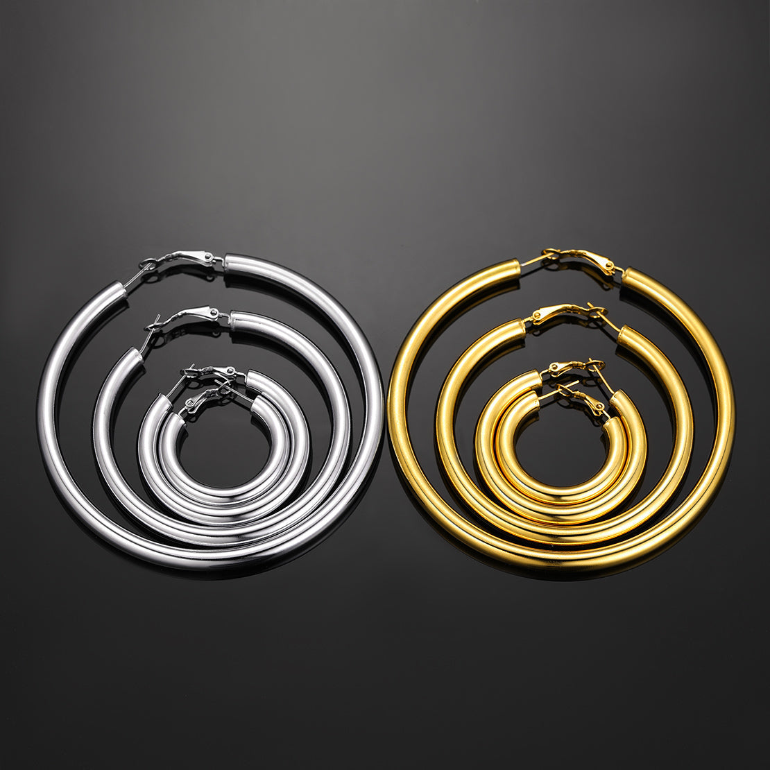 Chunky 5mm Hoop Earrings With Lobster Clasp for